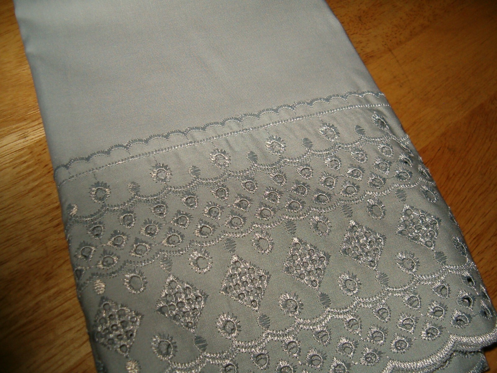Better Home & Gardens EYELET EMBROIDERY Window Curtain Set Soft Silver Gray