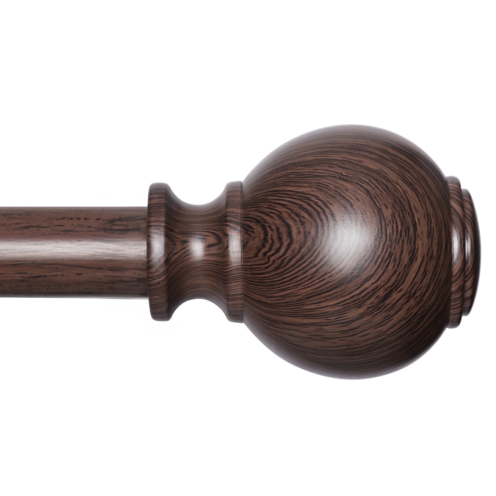 Wood Curtain Rods for Windows 66 to 120 Inches,1 inch Heavy Duty Window Curta…