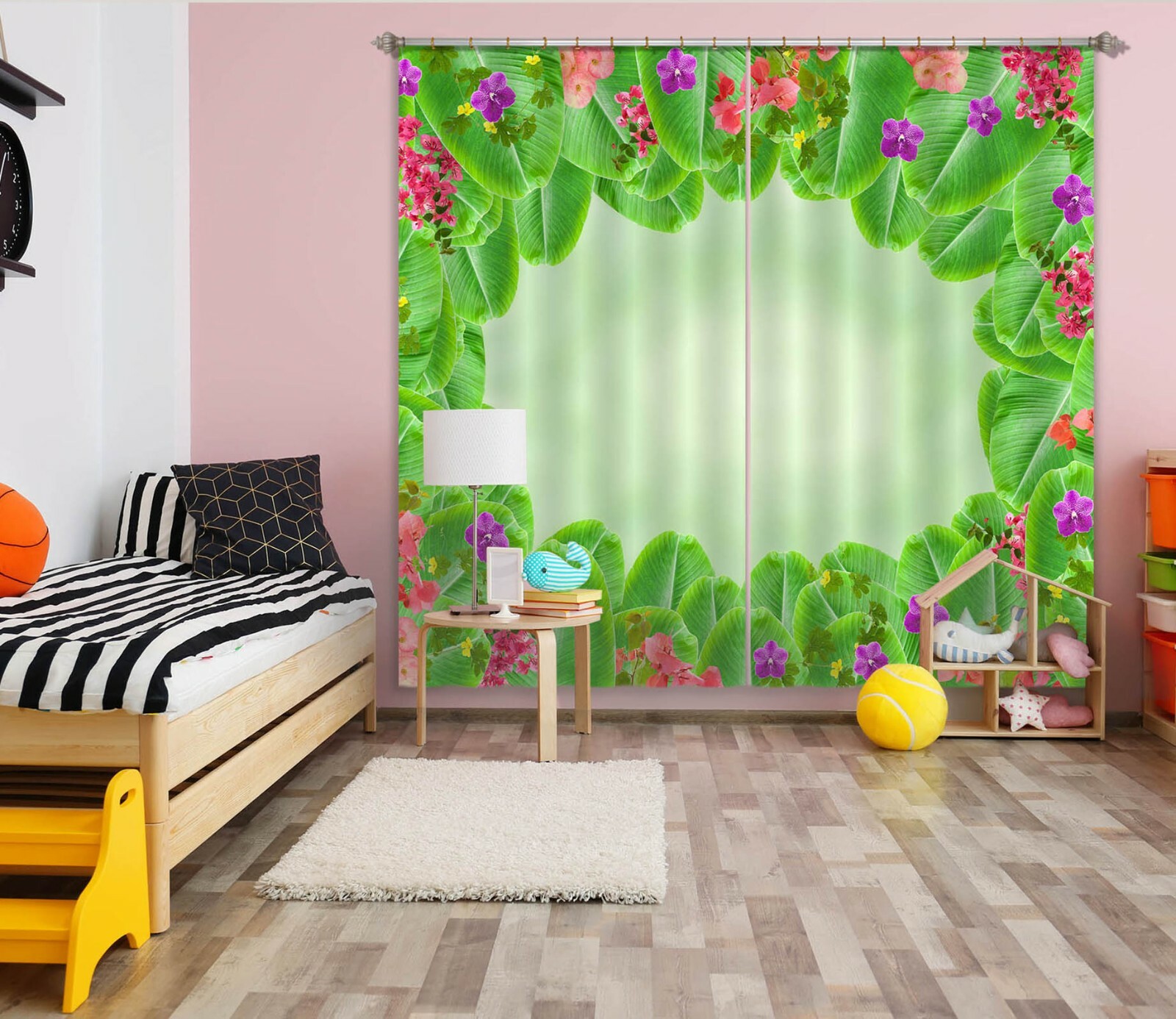 3D Purple Petals Leaves ZHUA211 Blockout Photo Curtain Fabric Window Amy