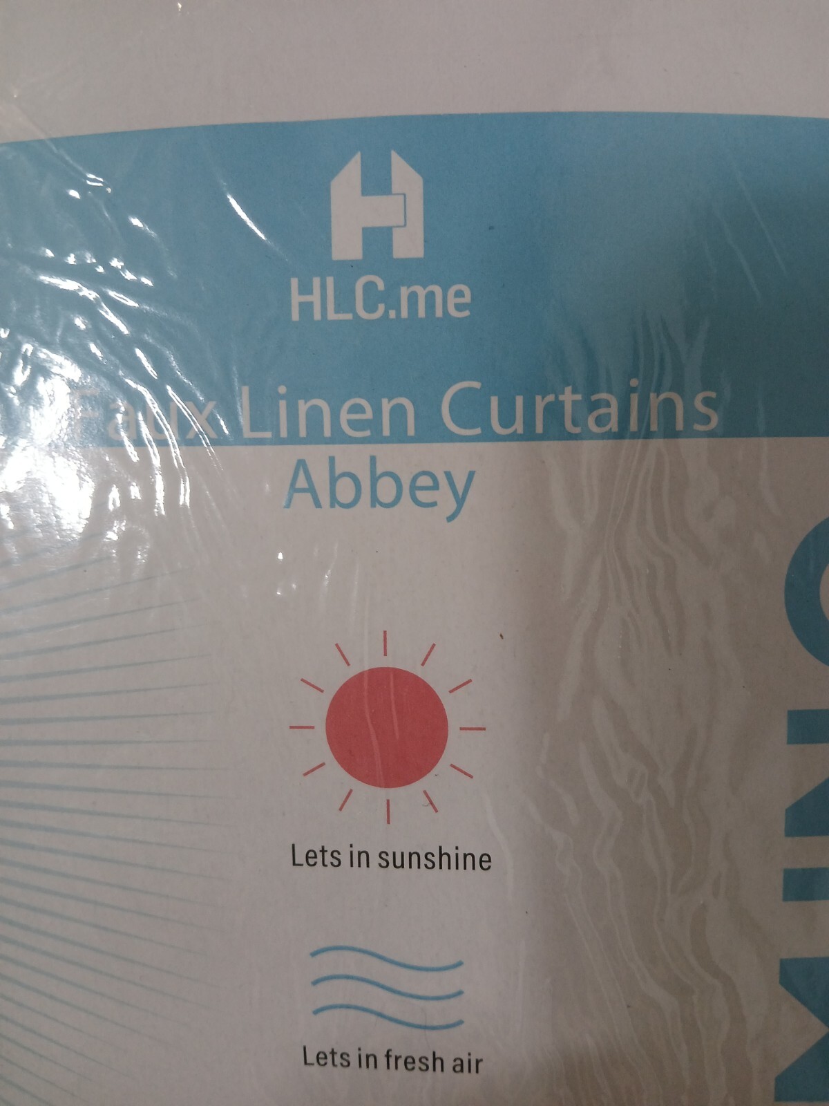 Faux Linen Curtains Abby Beige Two Panels Each Piece 54×72