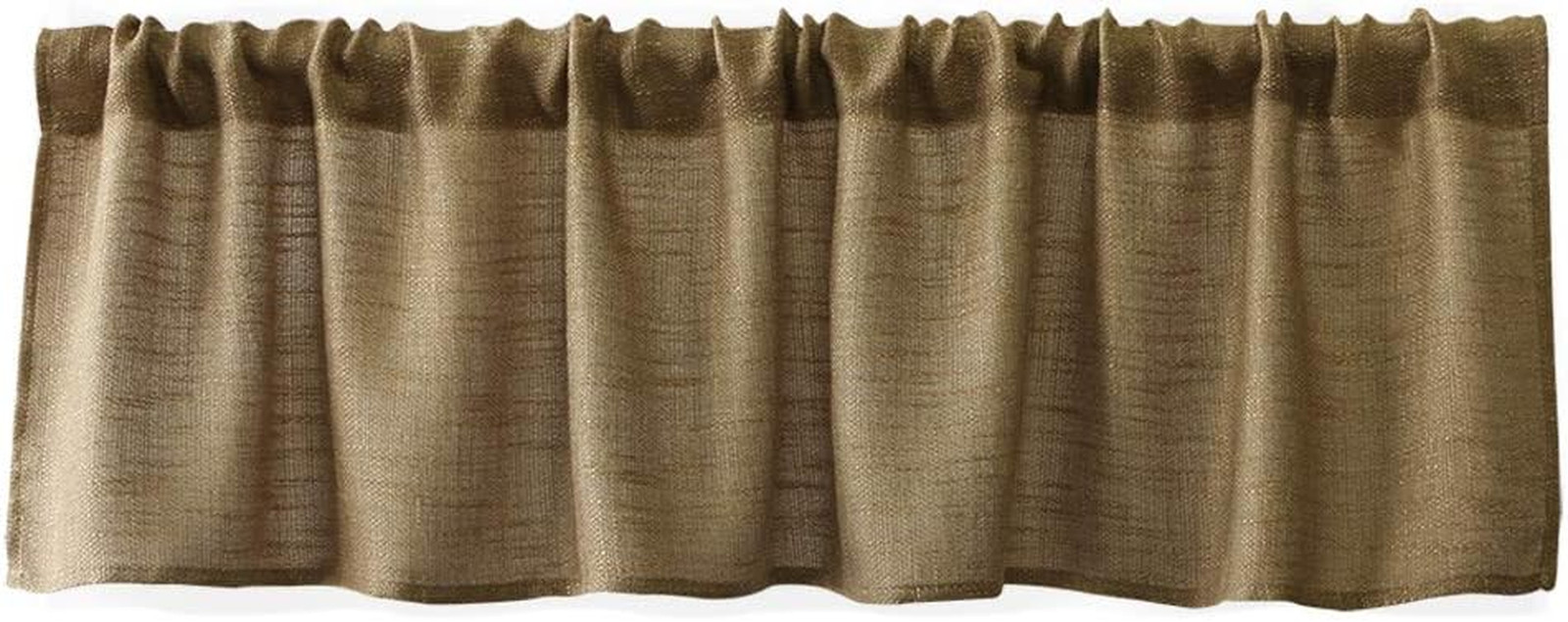 Burlap Natural Tan Valance Rod Pocket Window Curtain Valance Rustic Home Décor