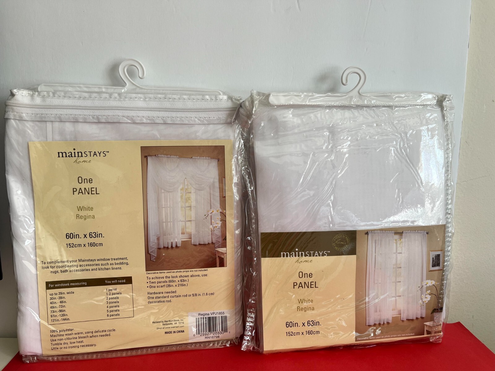 Mainstays Home White Regina 60″ x 63″ White Panels-2 NEW