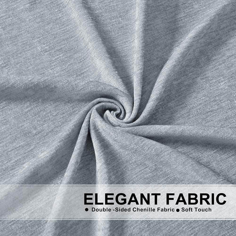 ELKCA Thick Double-Sided Chenille Window Curtains Single Swag Valance for Living