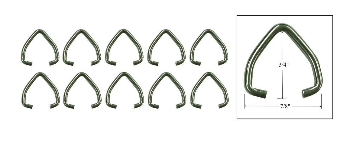 3/4″ Stainless Steel “D” Clip for Drapery Batons (10-Pack)