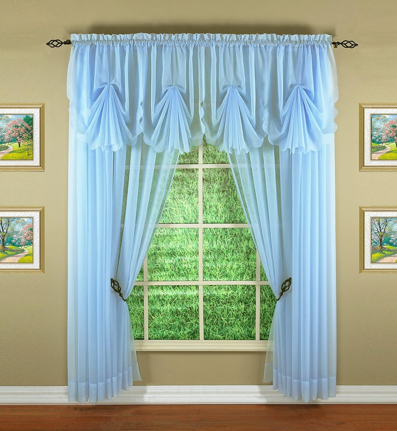 Emelia Original Voile Panel 72″, Sky Blue, 60″ W X 72″ L