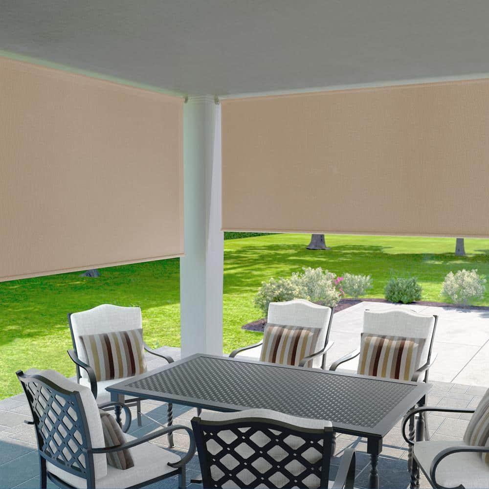 Coolaroo – Cordless Spring Operated Exterior Roller Shade – 72 in. W x72 in