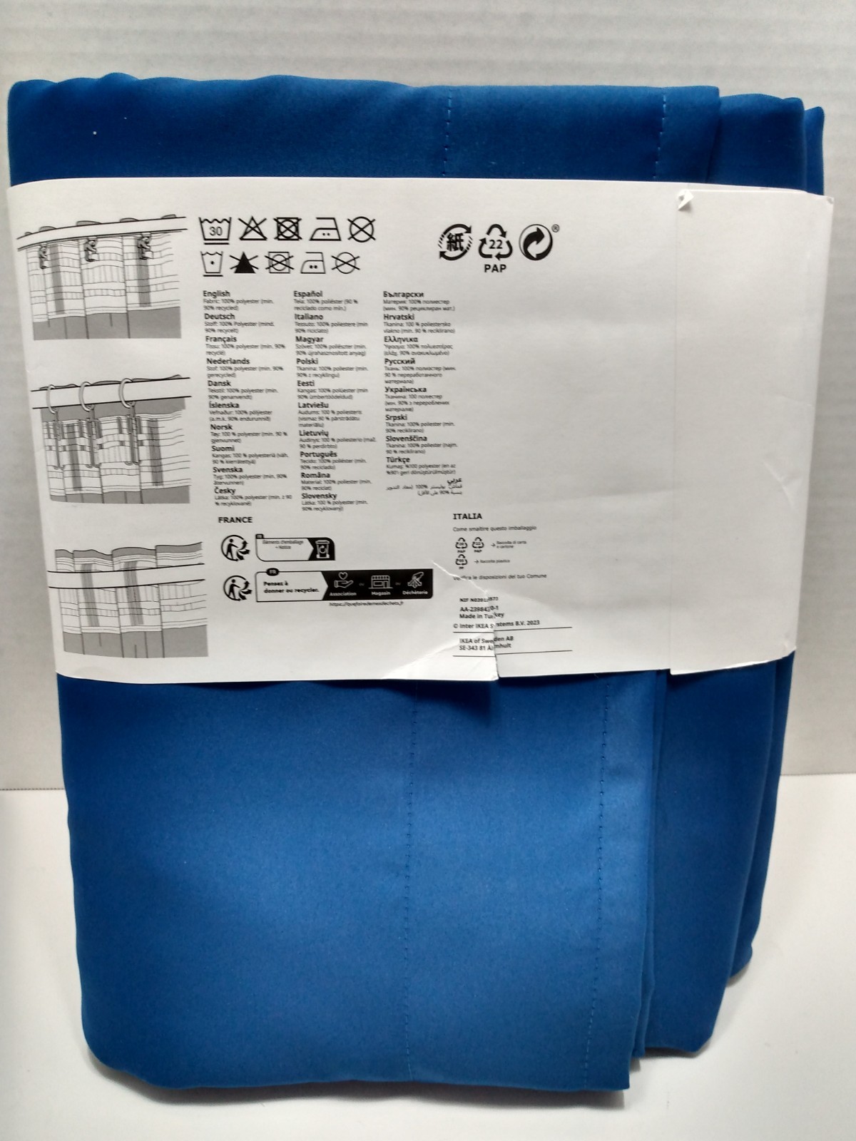 Ikea MAJGULL Blackout Curtains 1 pair 57 x 98 inches Dark Blue 905.697.52