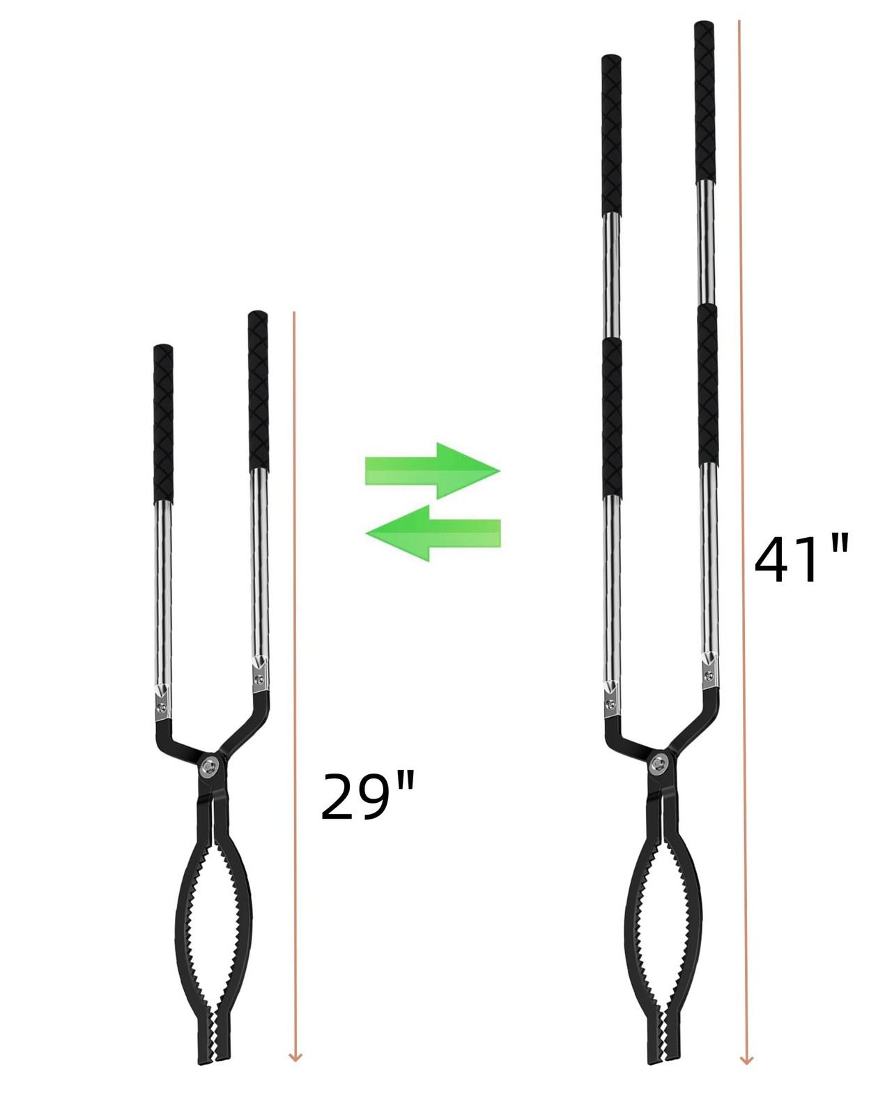 40 Inches Expandable Fire Tongs for Fire Pit Outside Heavy Duty Firewood Log …