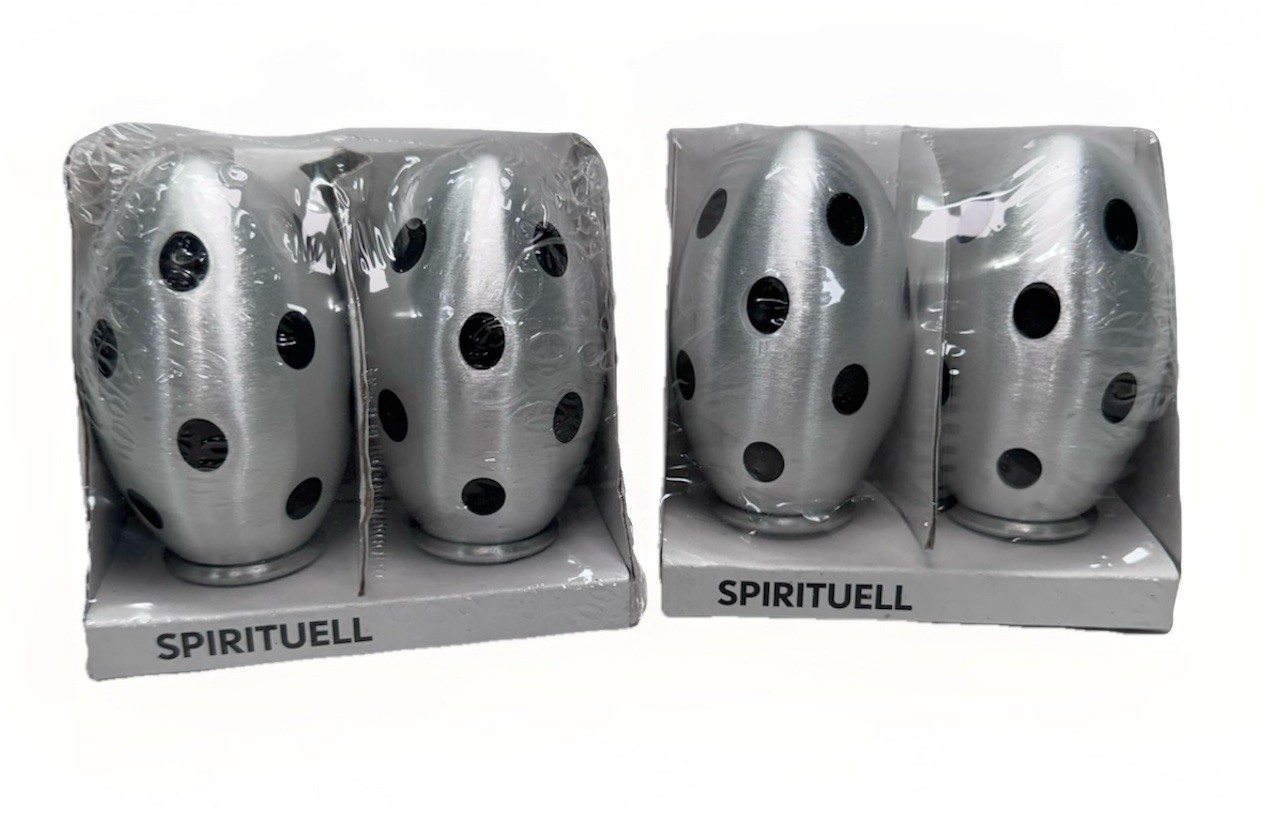 IKEA Spirituell Curtain Rod Head Silver & Black Fits Racka and Hugad NEW Lot 4