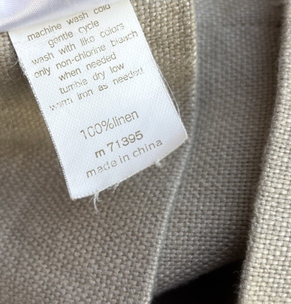 West Elm 100% Linen (2) Curtain Panels 46×86 Beige Rod Pocket Opaque