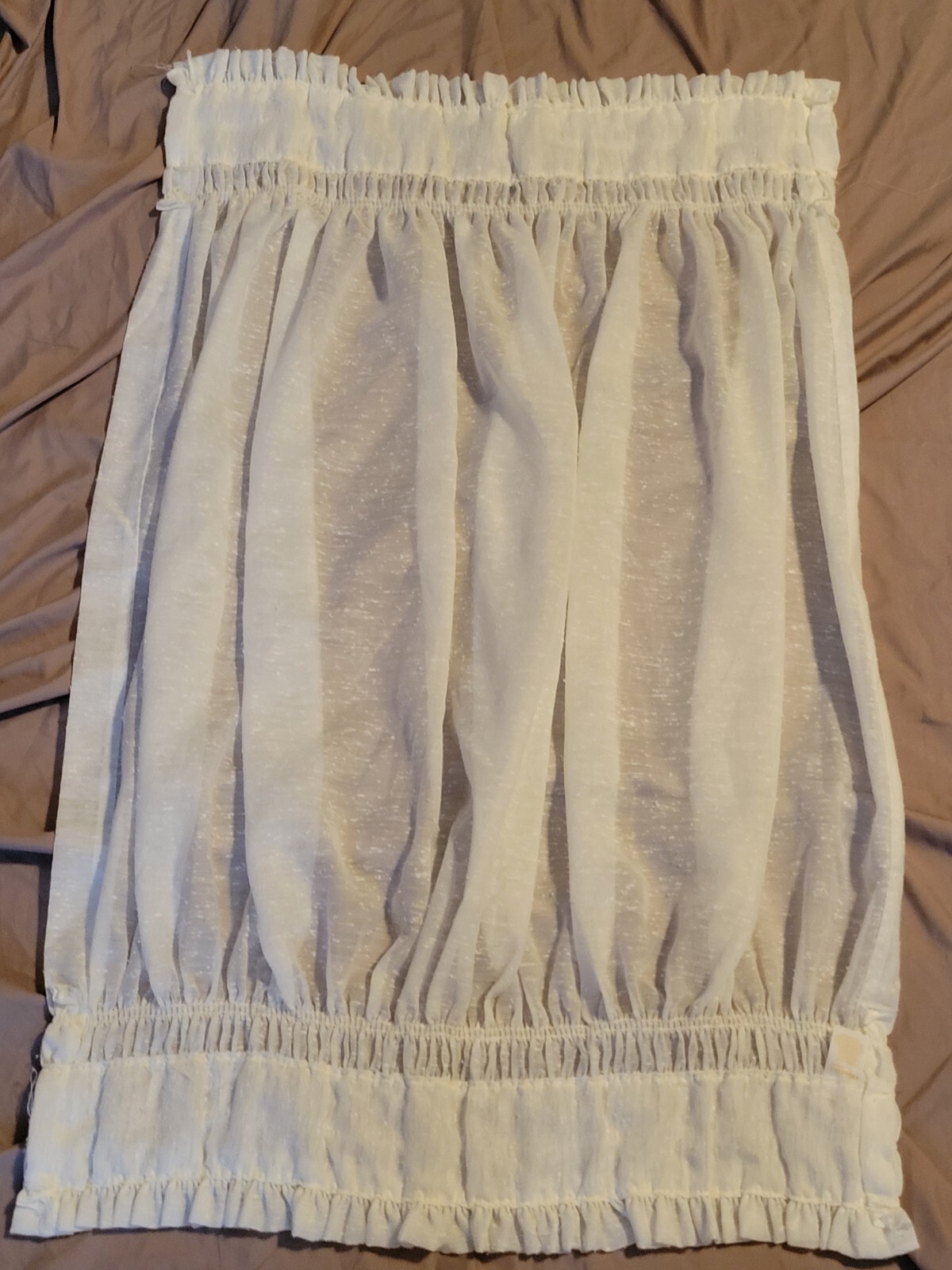 Vintage Croscill Door Window Panel Short 40″ X 24″ Cream Off White Pleated