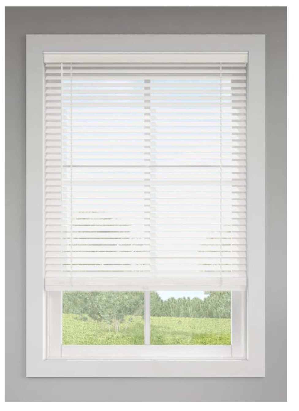 LEVOLOR 2-in White Faux Wood Blinds. Precut to 22 1/4″ x 48″. Hardware included