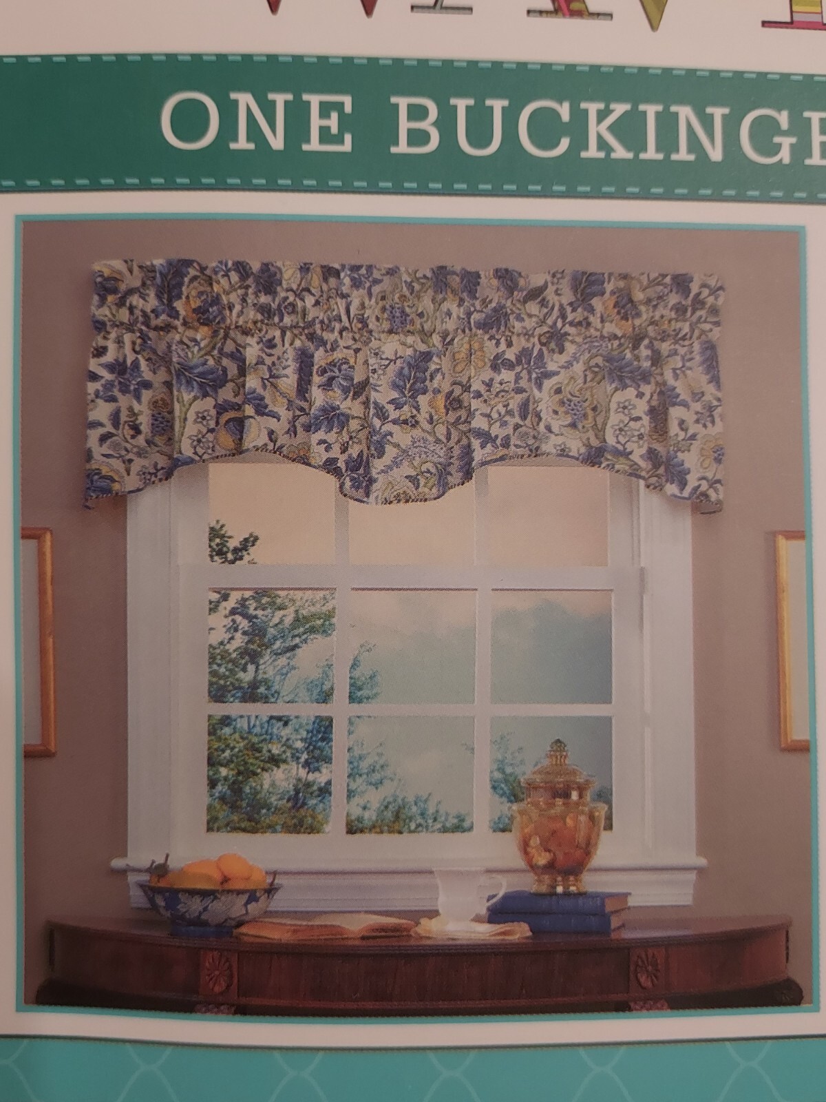 Waverly Imperial Dress BUCKINGHAM valance in Porcelain 80×18 NEW