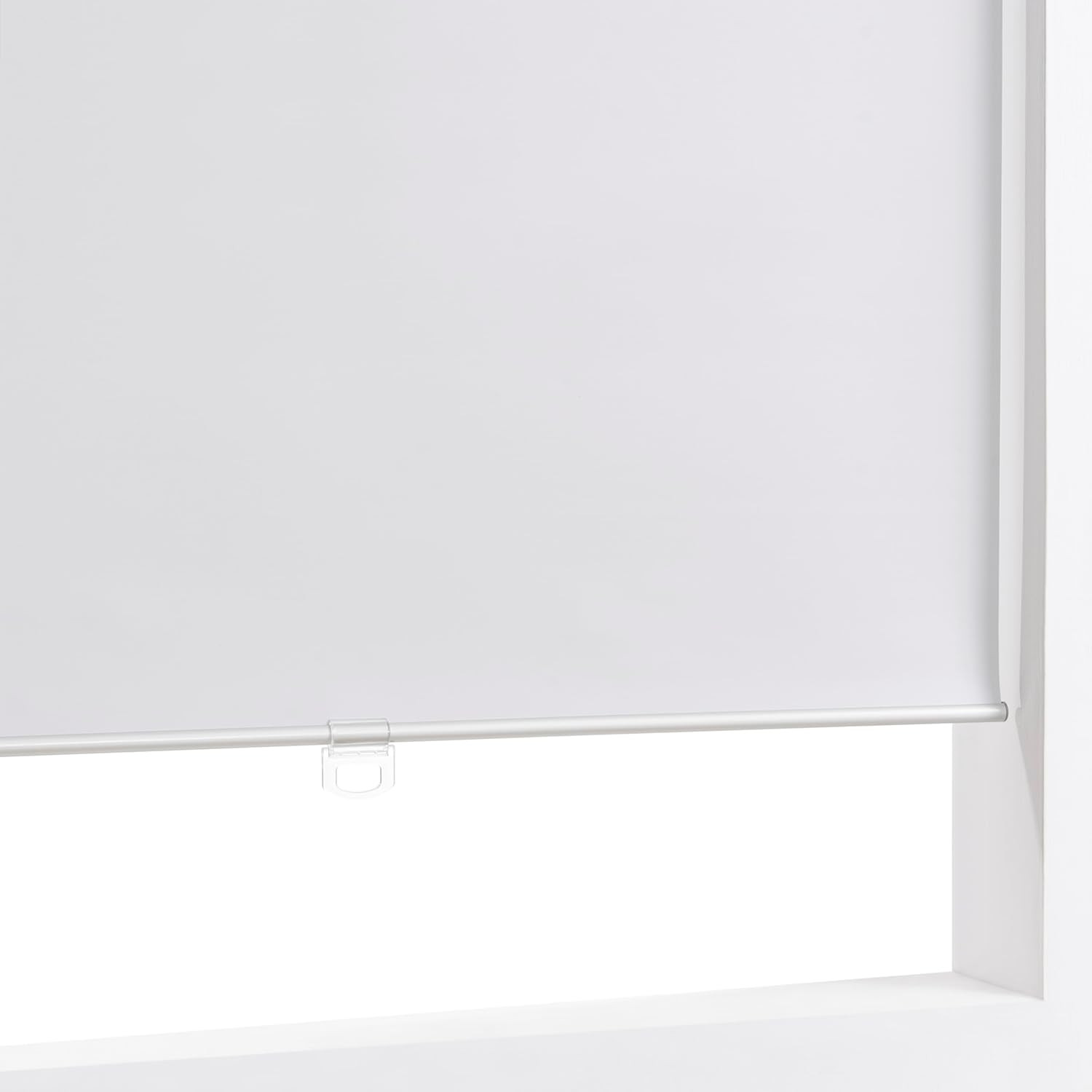 Cordless Blackout Roller Shades – Thermal Insulated White Blinds 38″ W X 72″ H