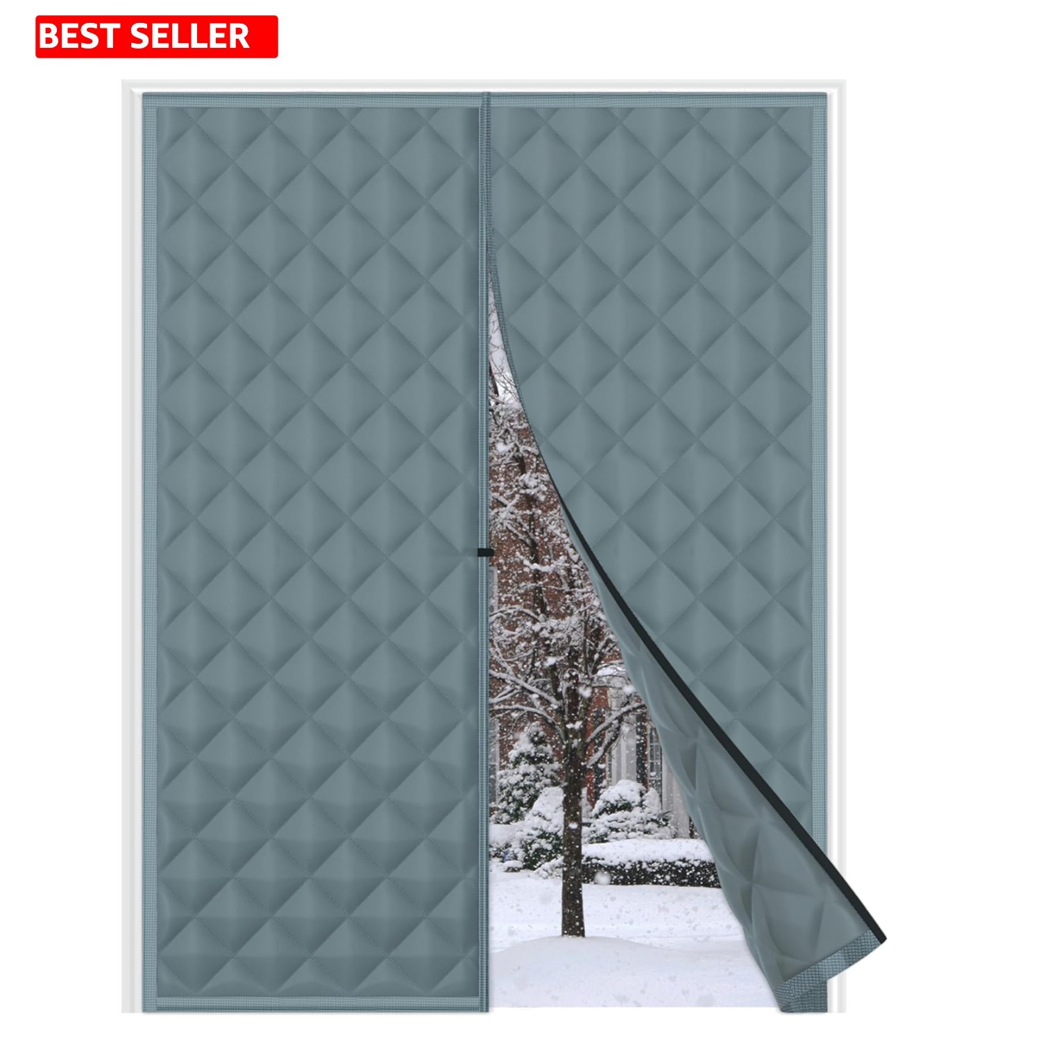 Waterproof Oxford Cloth Door Cover – Magnetic Insulated Curtain for All Seasons