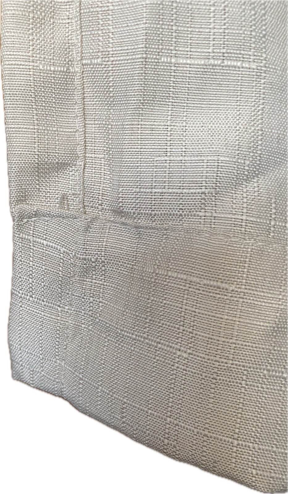 New No Pkg. Grommet Window Panels (2) Unlined 52″ X 94″ Slub Texture Beige