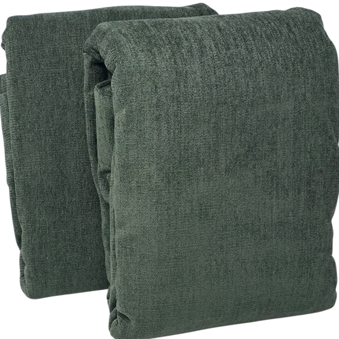 Pottery Barn Rustic Chenille Light Filtering Curtains Set 2 50×84 Forest Green