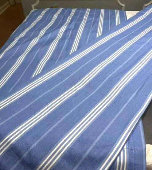 Pottery Barn Striped Drapes Set 2 Light Blue 44x 84 Curtain Pair Kids Rare More+