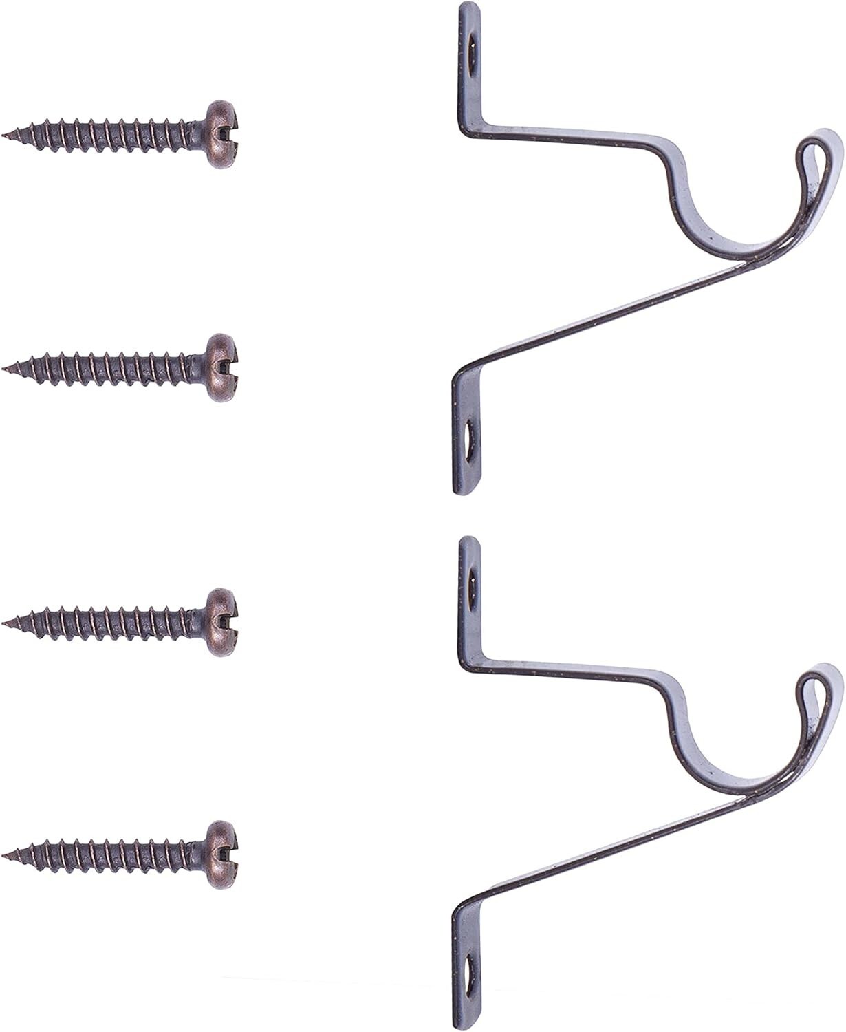 28-48 in. Adjustable Petite Café Curtain Rod, 2-Pack, 7/16 in. Diameter, Bronze