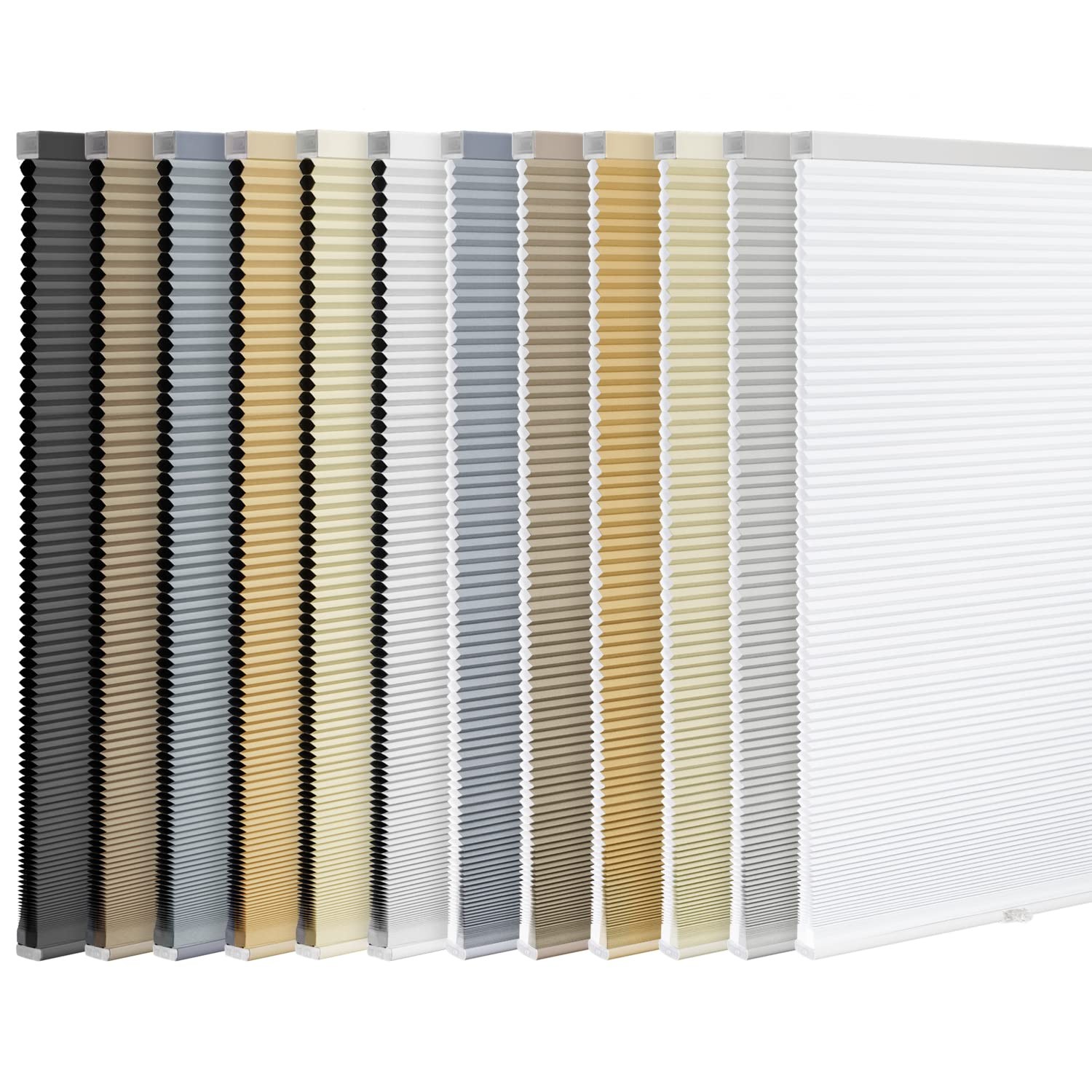 Cordless Cellular Shades, 34” W x 36” H, White