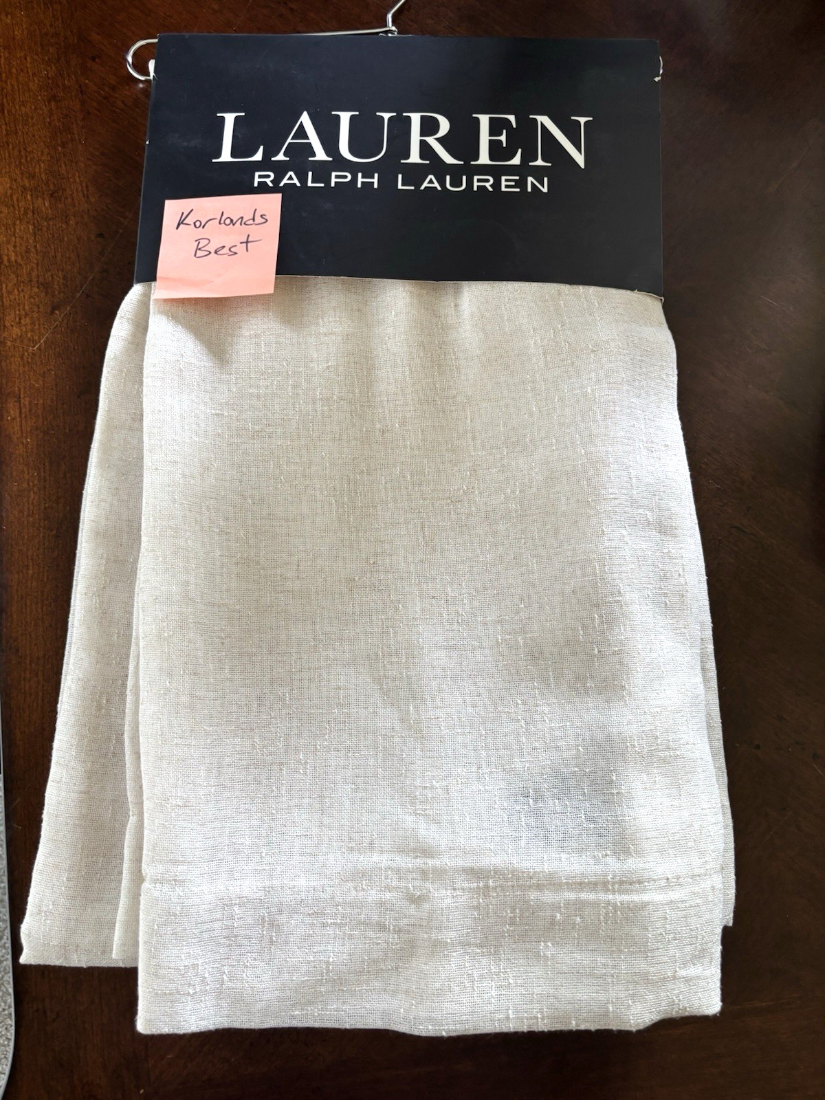 Ralph Lauren 2 Pc Window Curtains Panels Linen 54 x 96 Beige New