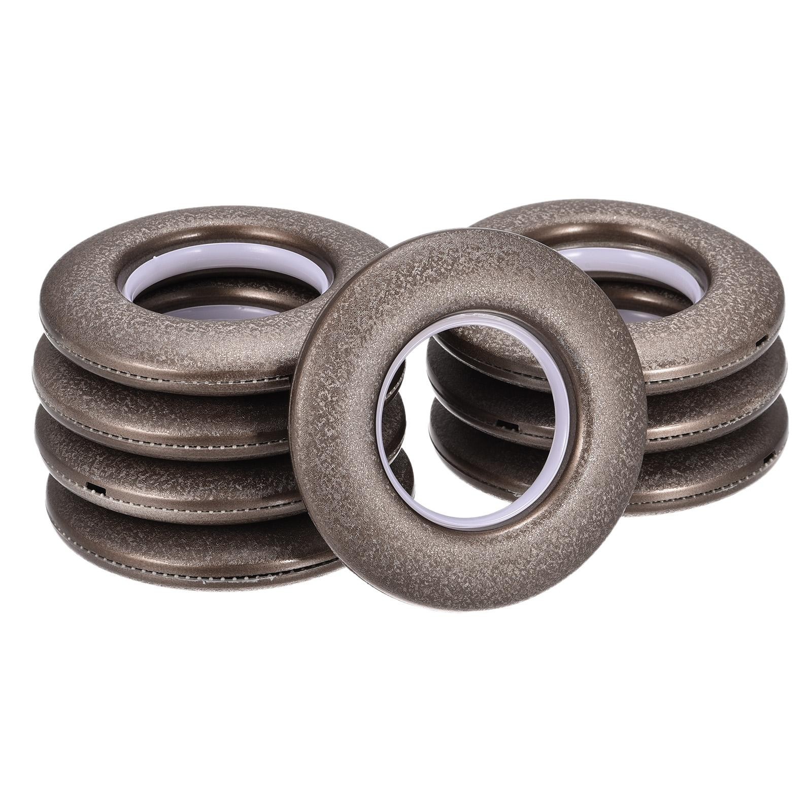 24 Pack Curtain Grommets 1-9/16″ Sliding Sheers Plastic Curtain Hole Eyelet Ring
