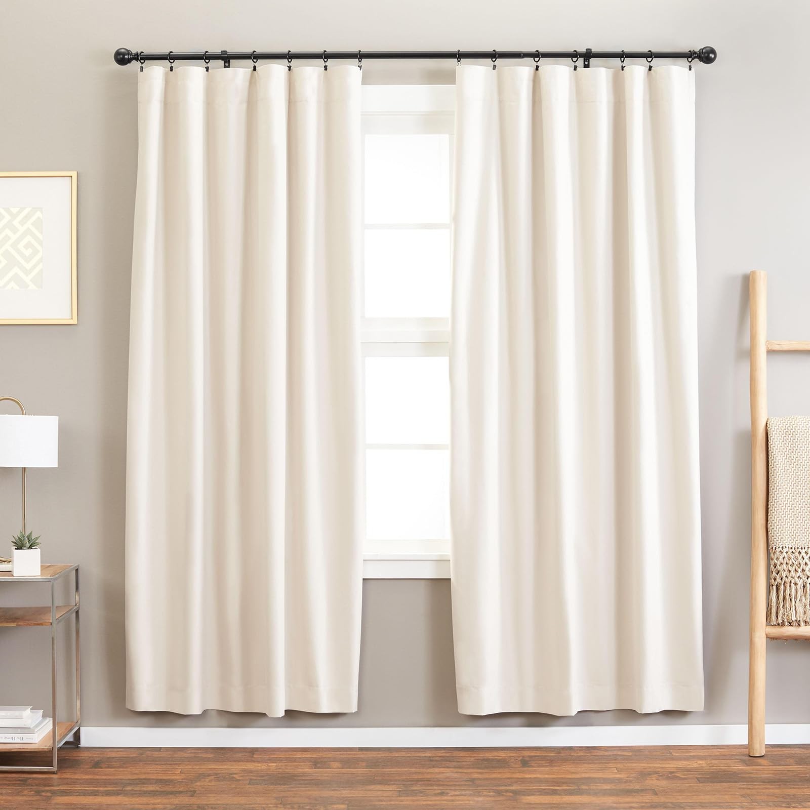 16 Pack Curtain Rings with Clips, Window Clip Rings Curtain Hooks Hangers Clip R