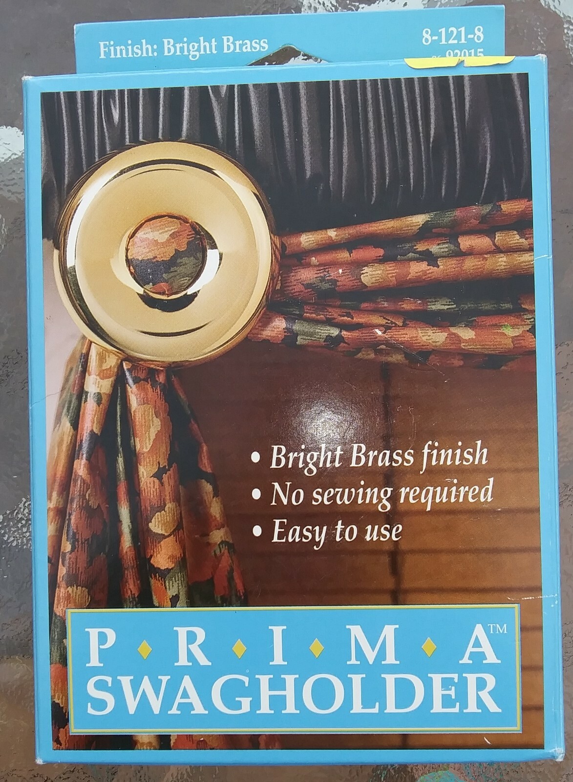 NEW Graber Prima Pair of Swagholders Brass Finish Model 8-121-8