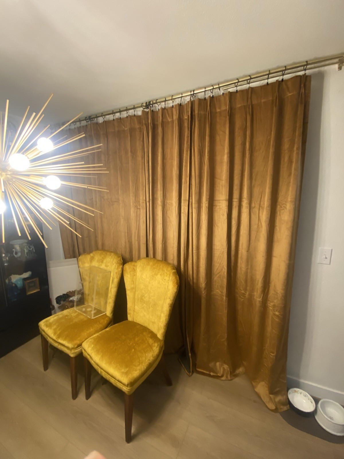 Luxury Velvet Blackout Curtains 40″ x 90″ Gold Brown Pleated LOT OF 10 PACKS!