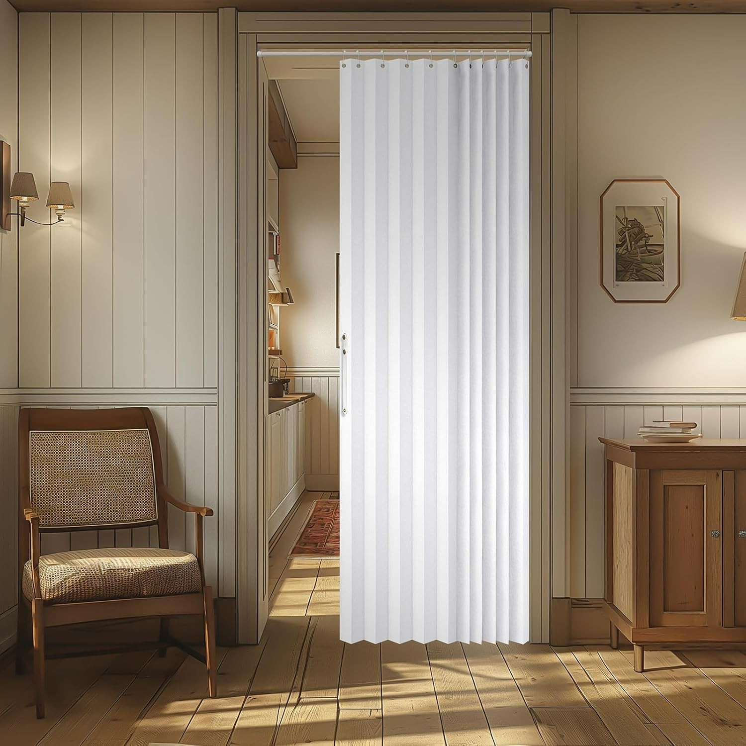 Customizable Accordion Blackout Curtain – 42″W x 78″L, Easy Install & Clean