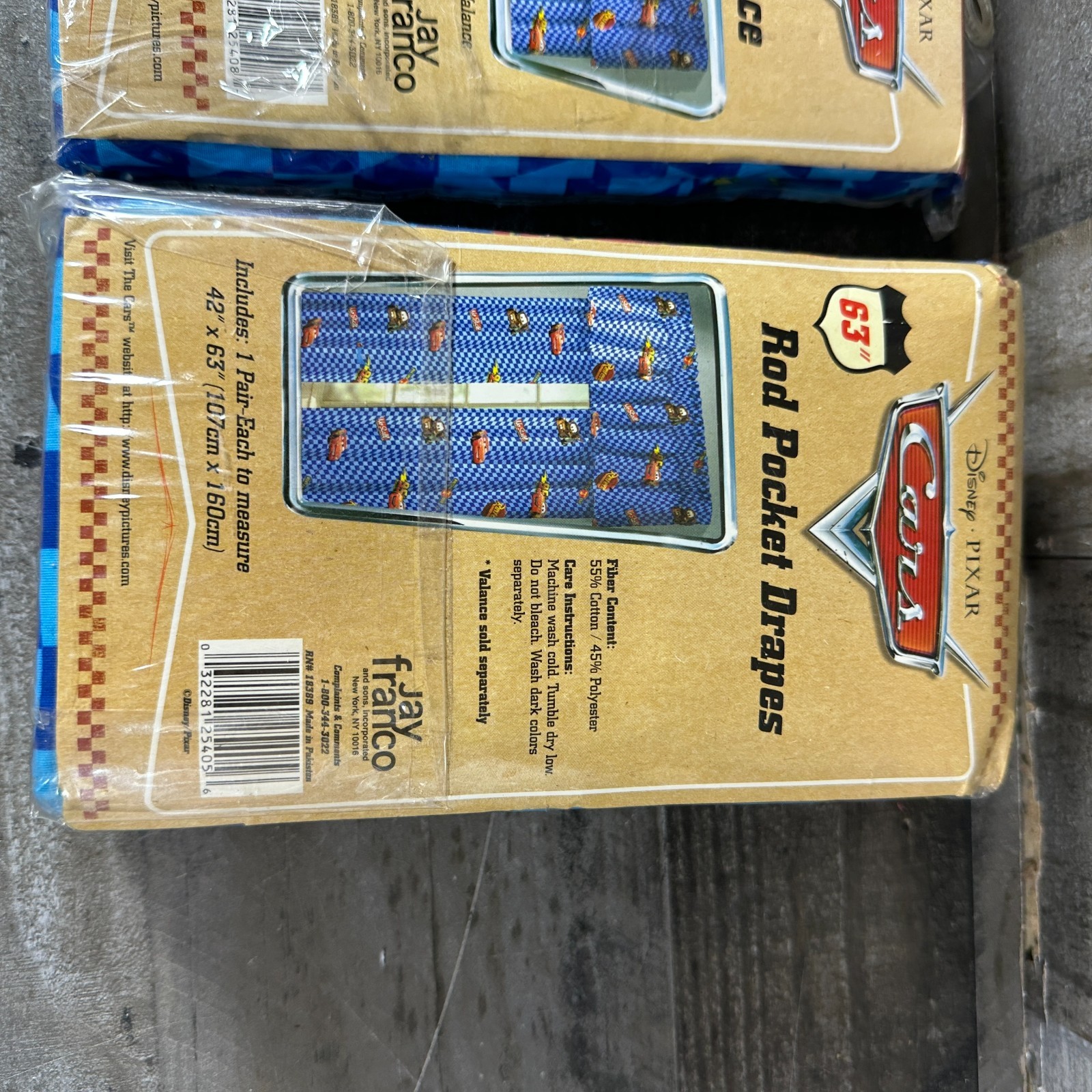 Disney Pixar CARS Window Valance & Drapes Fits Standard Window New
