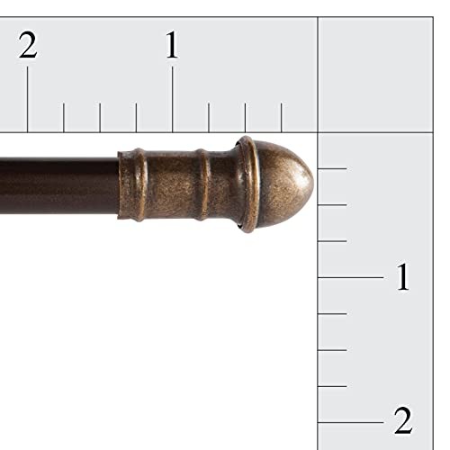 28-48 in. Adjustable Petite Café Curtain Rod, 2-Pack, 7/16 in. Diameter, Bronze