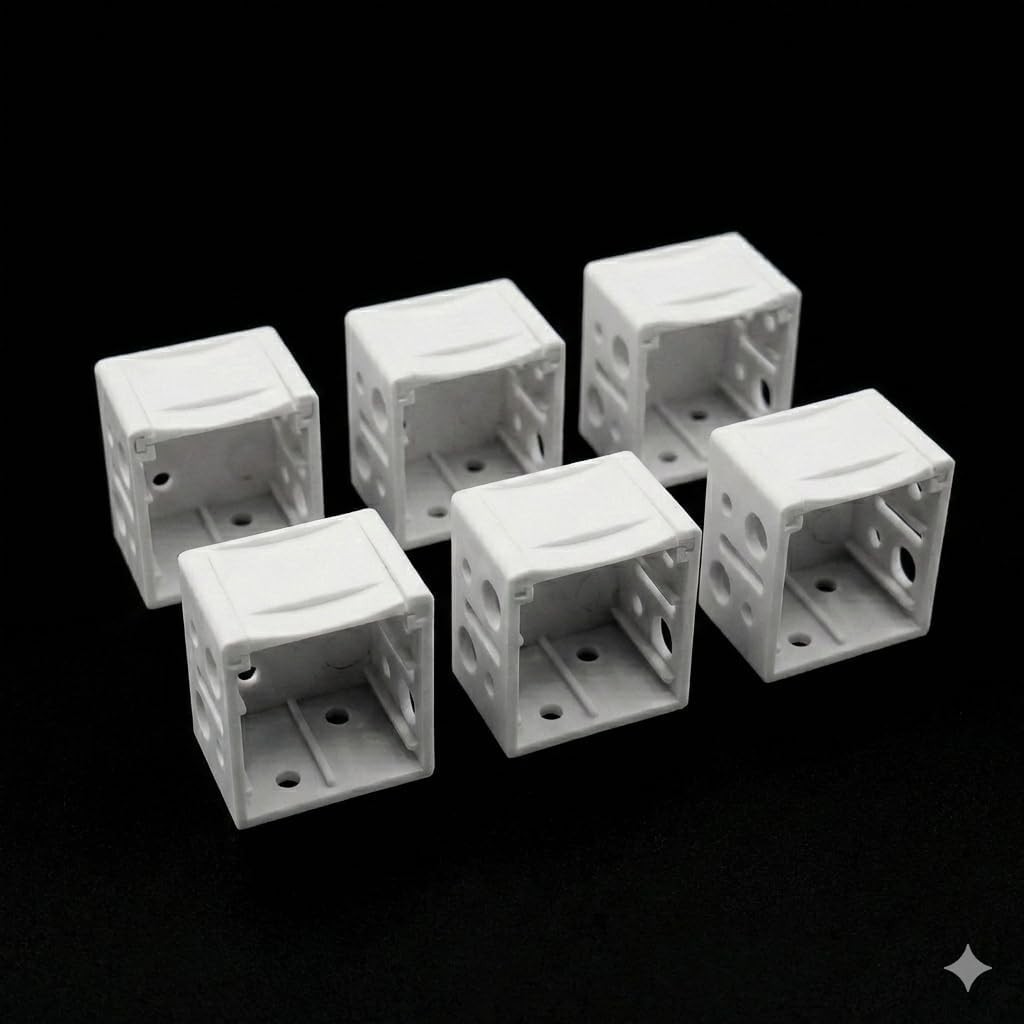 6 Pcs White Profile Box Mounting Brackets for 1 Inch Mini Blinds – Standard H…