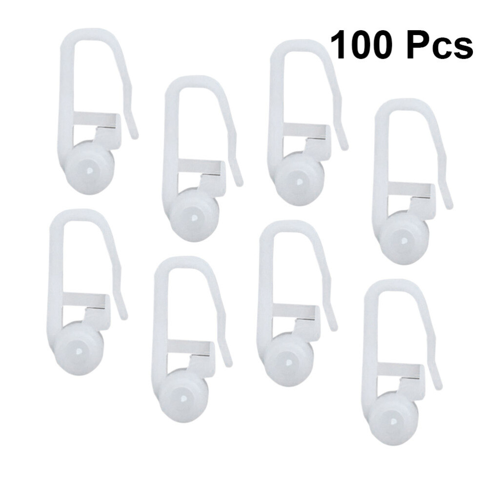 100PCS Curtain Hanging Track Hook Curtain Roller Blind Sliding Curtain Hook