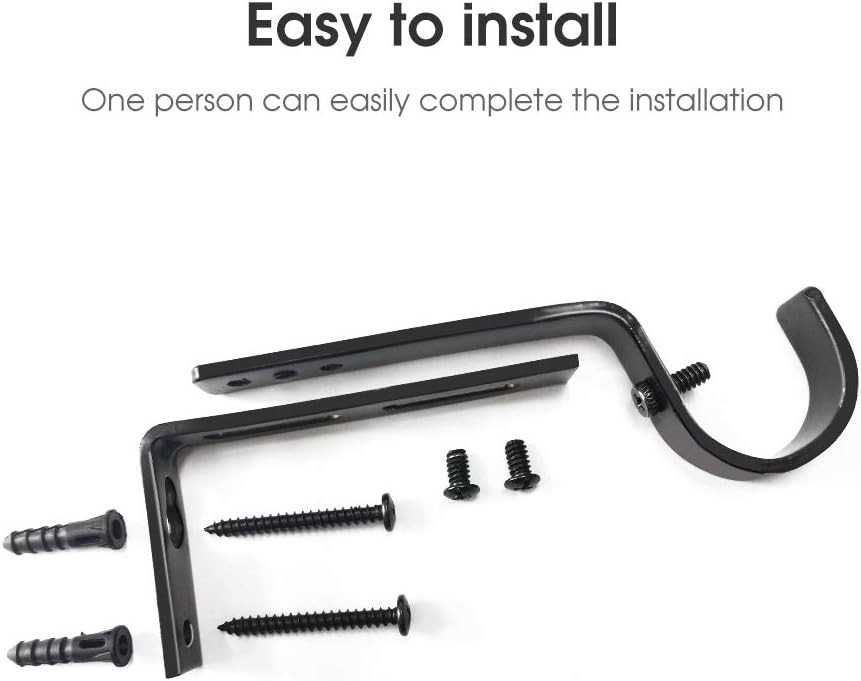 Curtain Rod Brackets Heavy Duty Drapery Hardware Adjustable Curtain Rod Holde…
