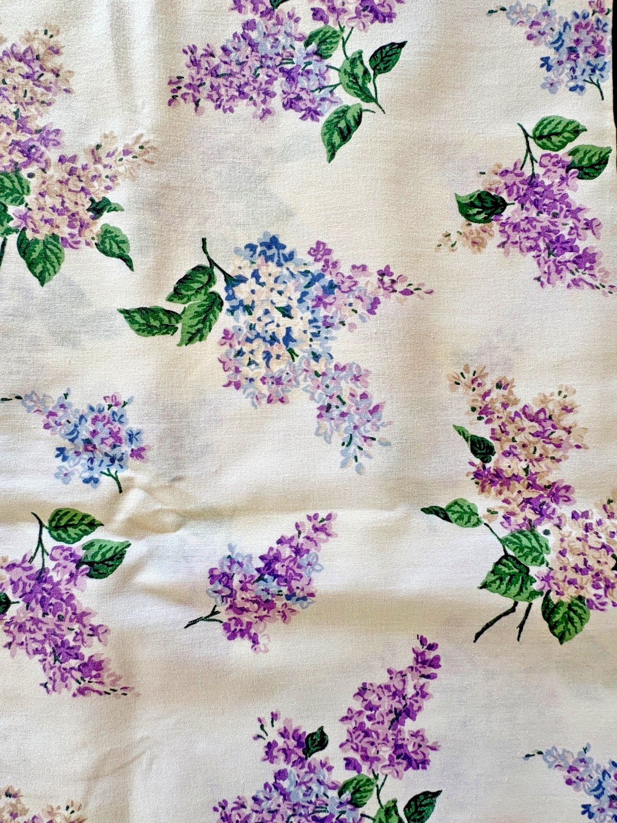 Vintage Cottage Core Window Blouson Valance Cynthia Lilacs Cannon 84 x 18″