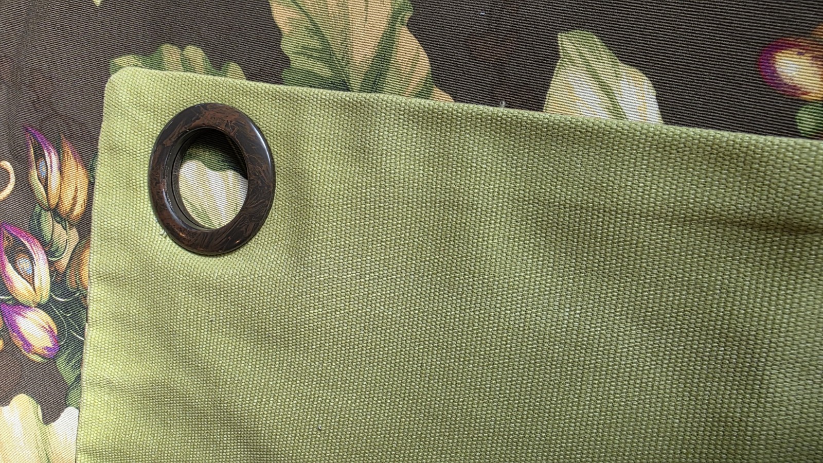 Custom Drapery Gromment Panels Brown Jungle 26.5″ X 90″ Palm Monkey Umbrella