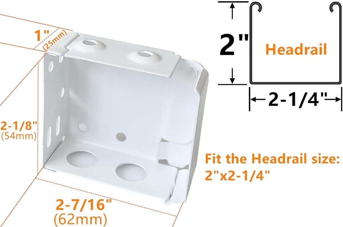 Versatile 2-Pack Window Blinds Brackets for Inside/Outside Mount – White Finish