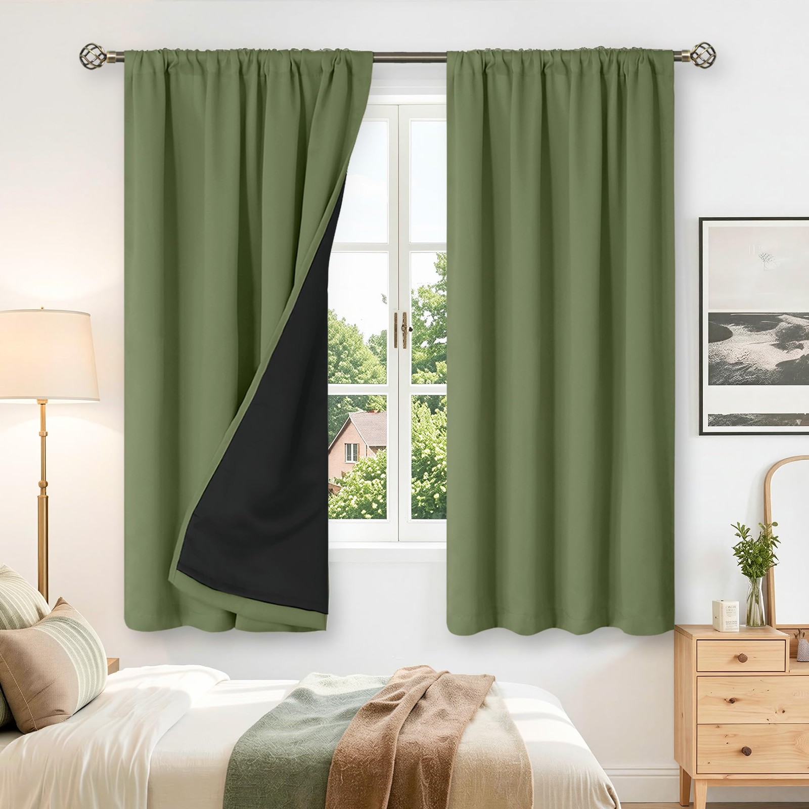 BGment Blackout Curtains for Bedroom 63 Inch Length, Thermal Insulated Full R…
