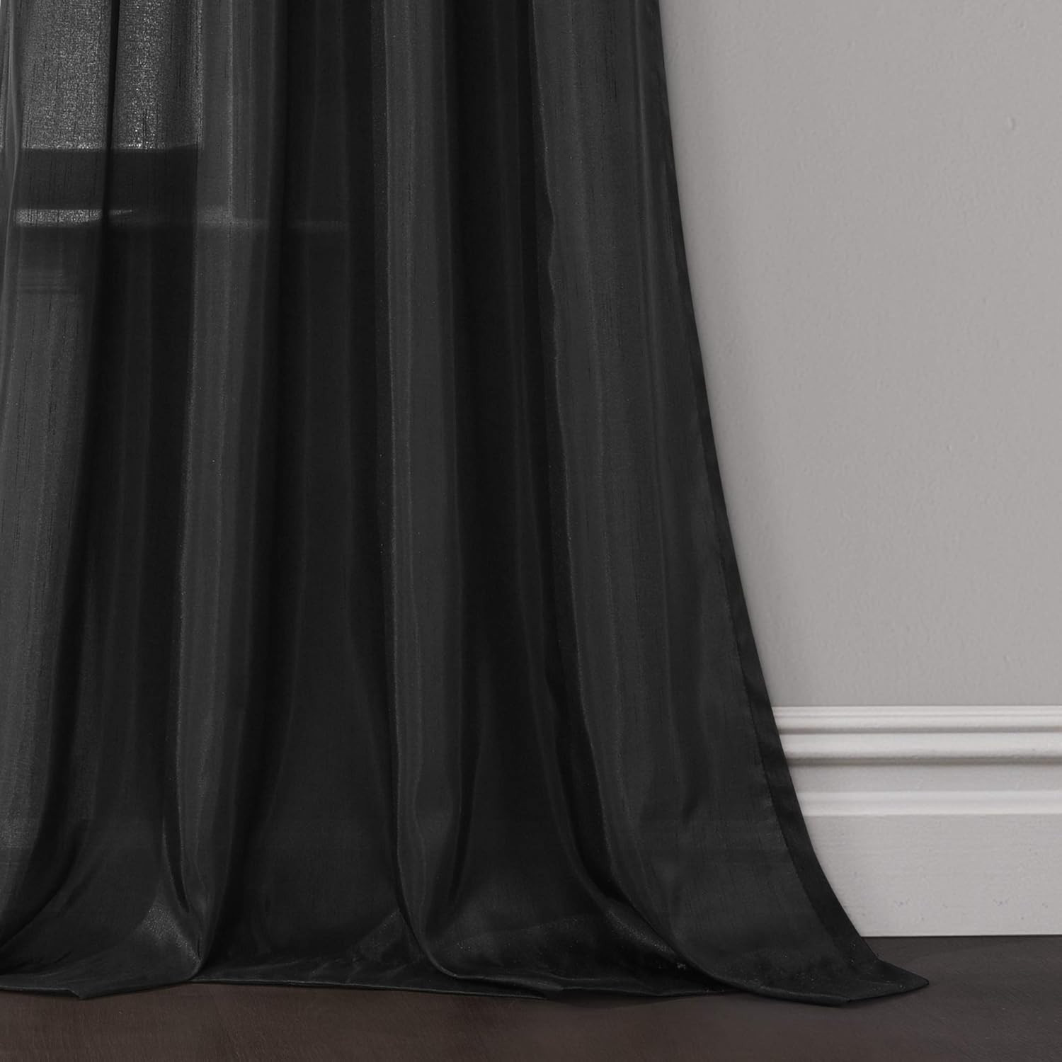 Night Sky Window Curtain Panel, Single,42″ W X 95″ L, Black – Sequin Curtains –