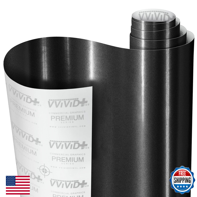 Vvivid Metallic Gloss Black Pearl Premium Vinyl Wrap Film 10Ft X 5Ft