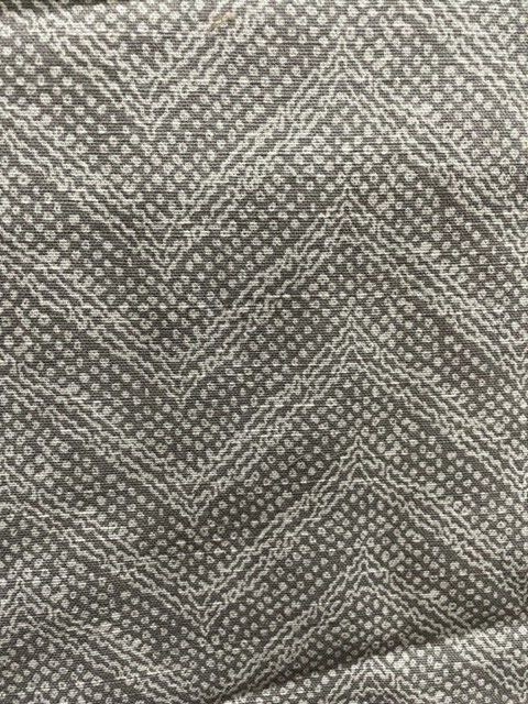 DKNY Chevron Stripe Herringbone 2 Window Curtain Panels Taupe Grey Ivory 50 x 96