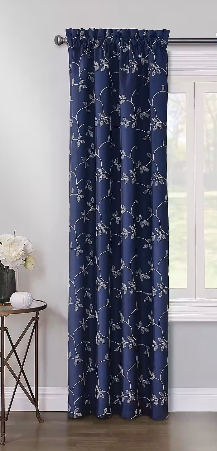 Max 100 Blackout Mystique Embroidered Grommet Single Curtain Panel