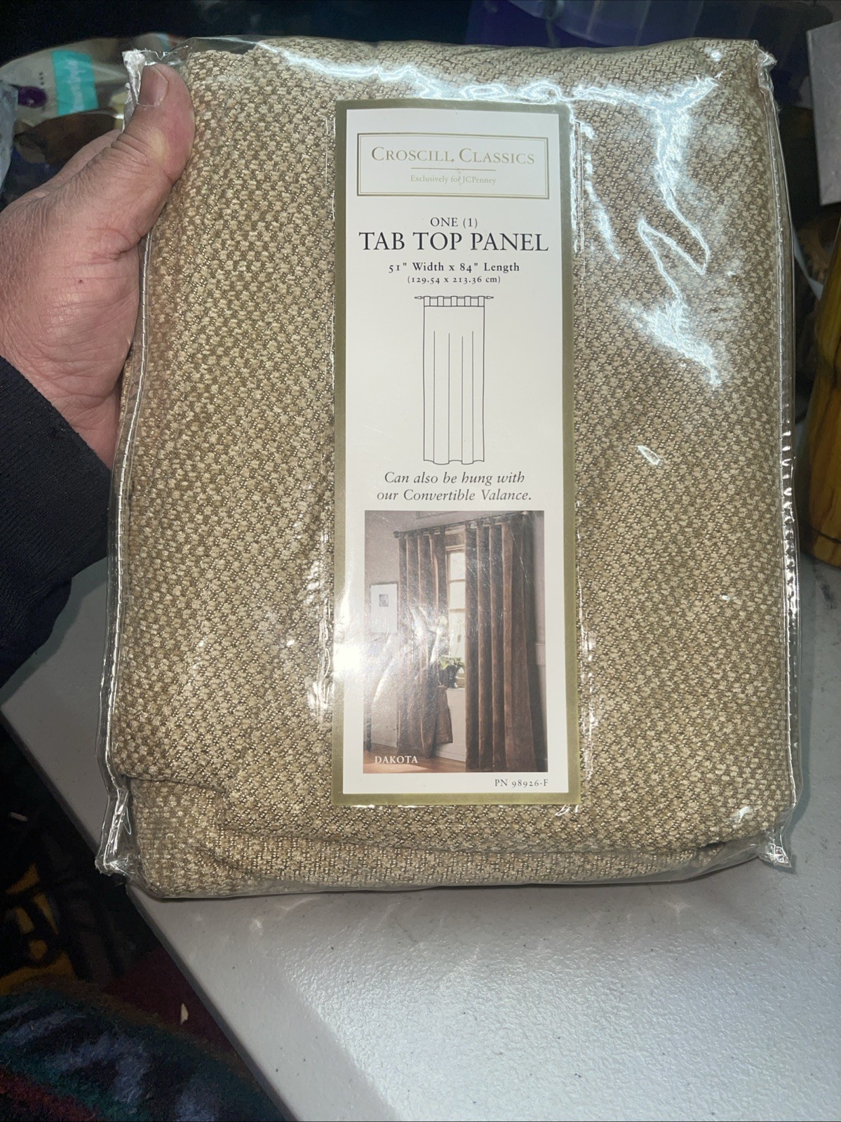 Croscill Home Tab Top Curtain Panel Linen 51 w x 84″ h Style 9380