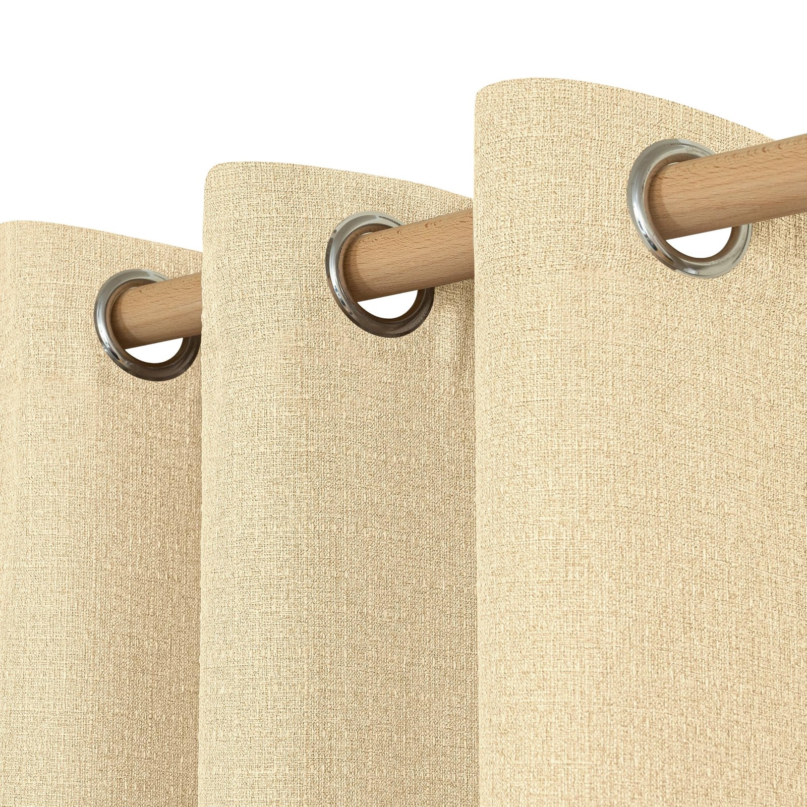 LAMIT 72 Inch Length Linen Curtains for Living Room 2 Panels Thick Privacy Windo