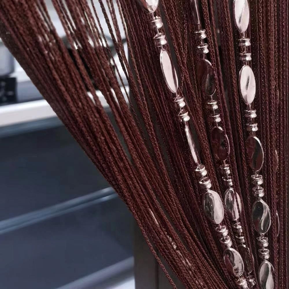 100cmX200cm Decorative Door String Curtain Beads Wall Panel Fringe Window Roo…