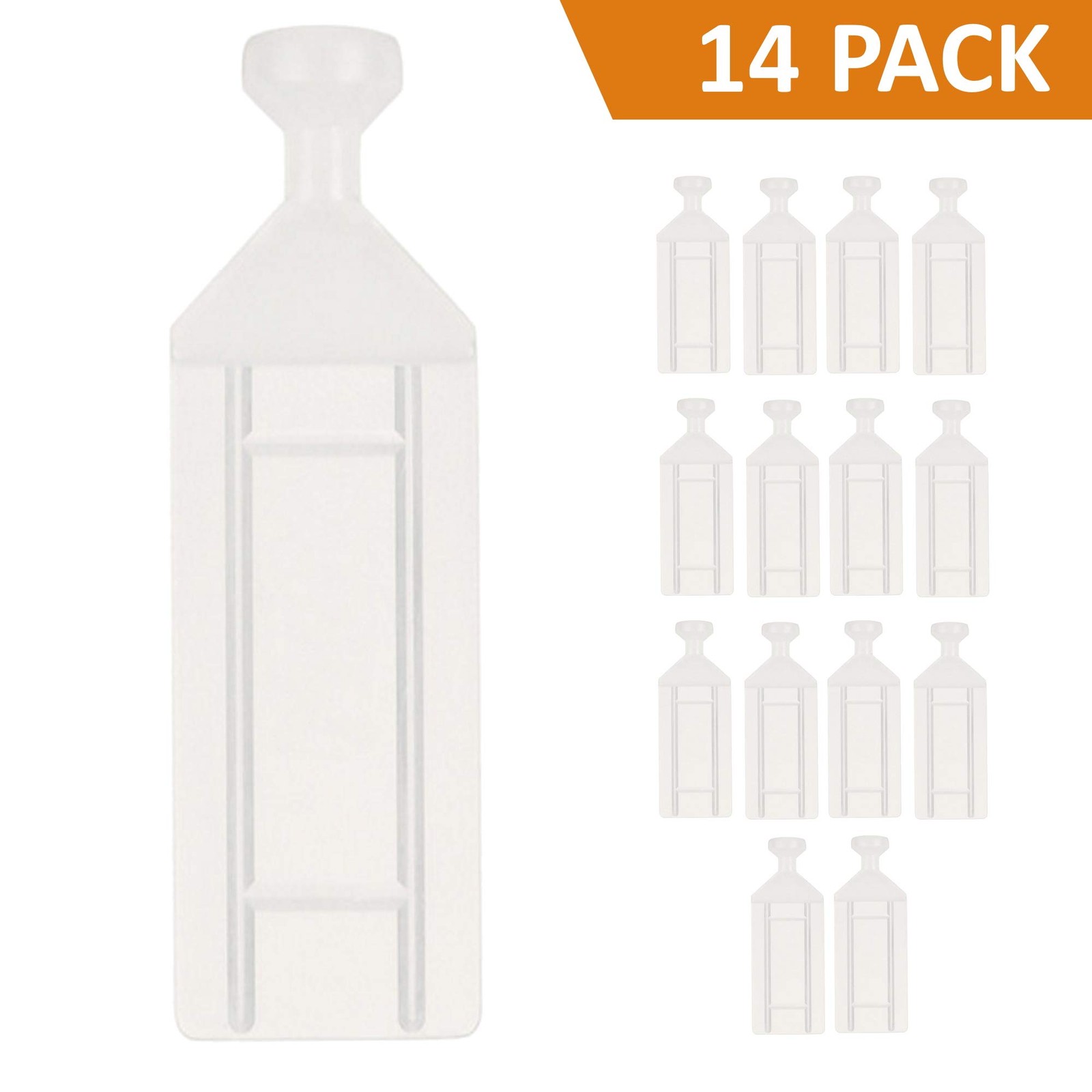 Natural Nylon Sew In Tailslides Tail Slides Curtain Carriers Tracks 14 PCS