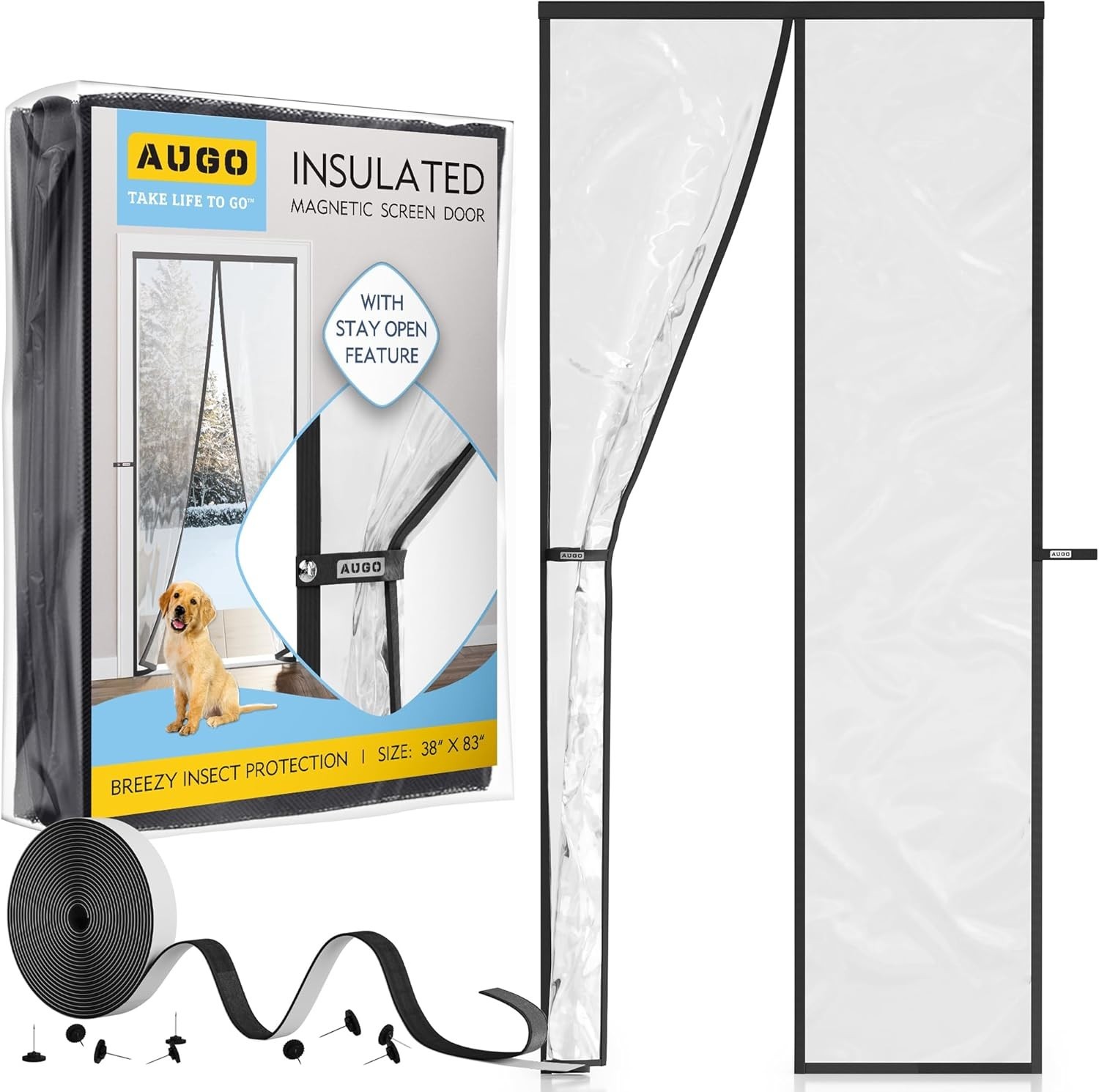 Magnetic Thermal Insulated Door Curtain – Transparent EVA Door Cover for Wint…