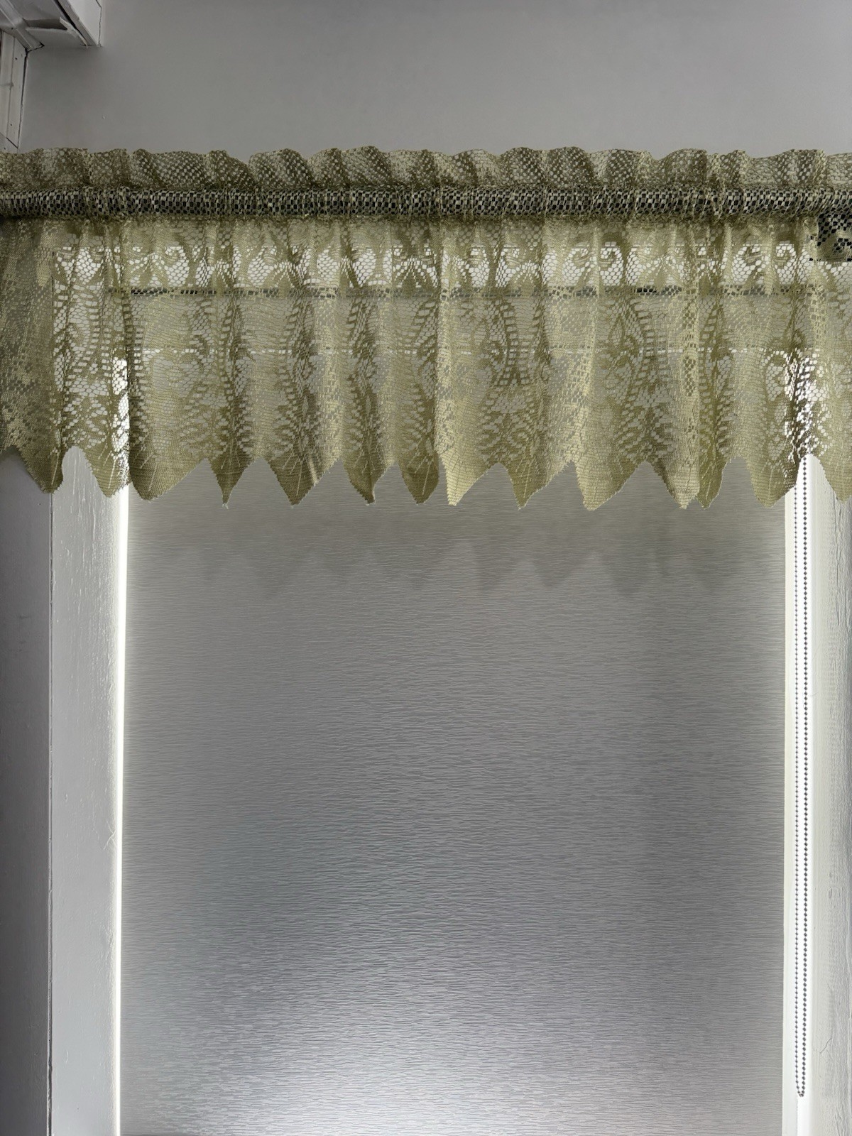 laura ashley Lace window valance Set Of 2 Colors Sage