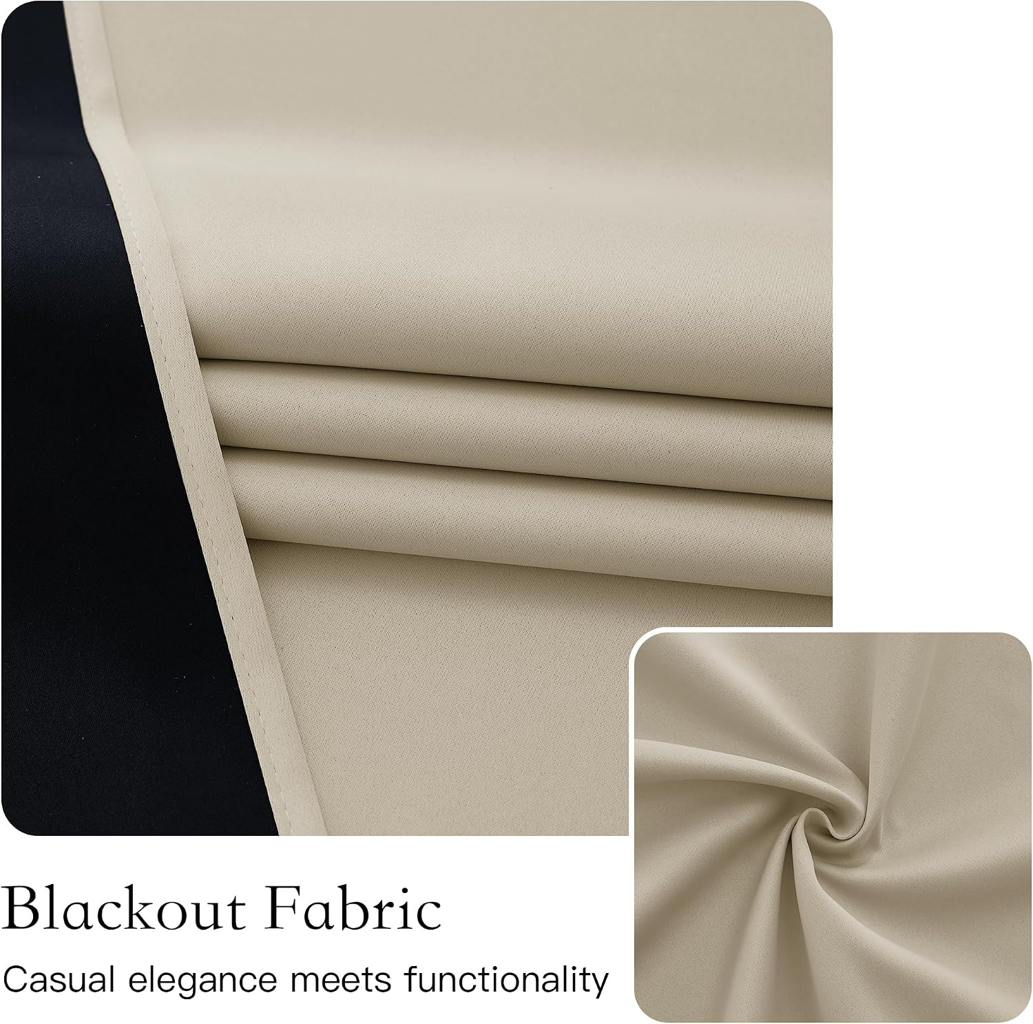 Door Curtains, 100% Blackout Thermal Insulated Window Covering for Glass Front K